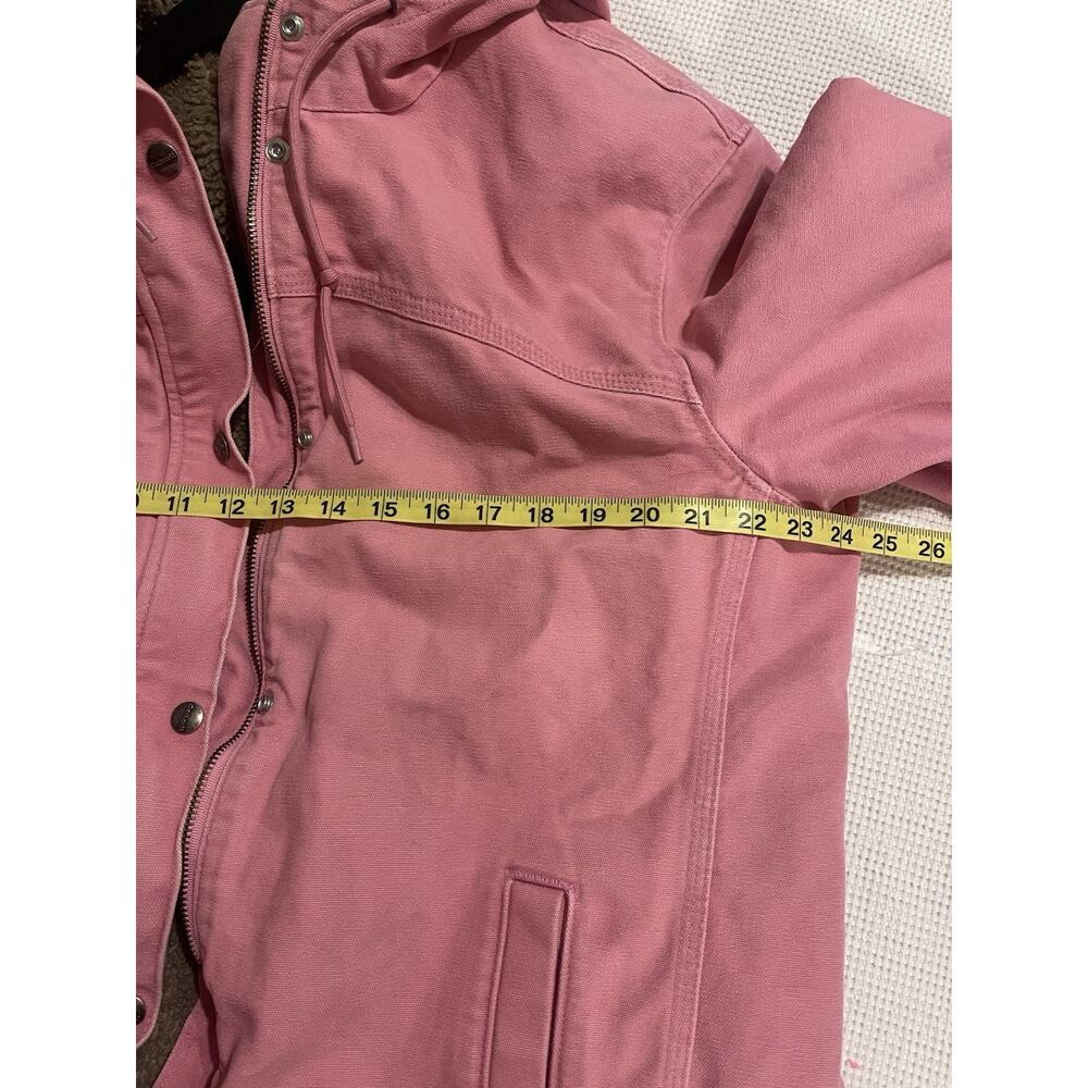 VTG Carhartt Pink Hooded Sherpa Lined Jacket XL - Picture 7 of 7
